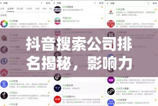 抖音搜索公司排名揭秘，影响力深度分析