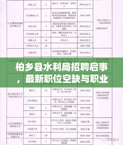 柏乡县水利局招聘启事，最新职位空缺与职业发展机会