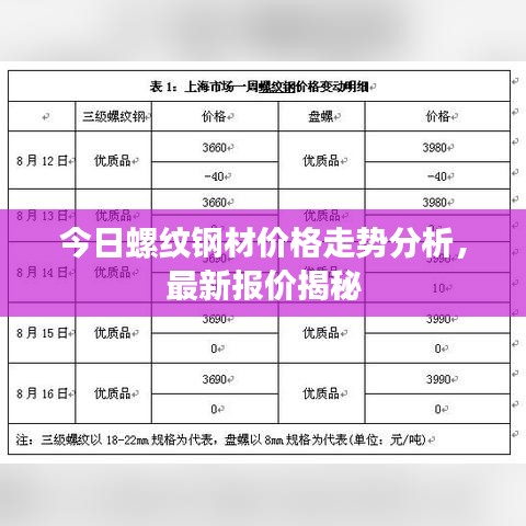 今日螺纹钢材价格走势分析，最新报价揭秘