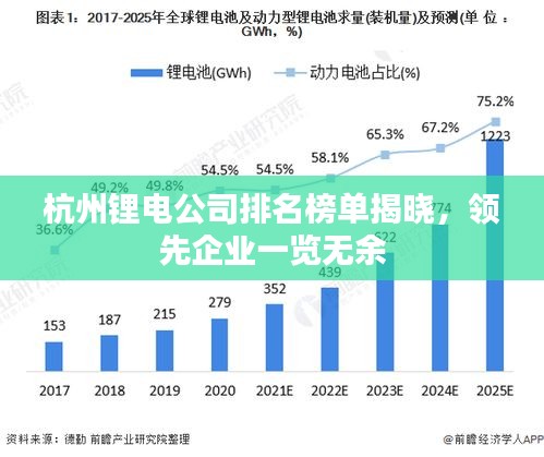 杭州锂电公司排名榜单揭晓，领先企业一览无余