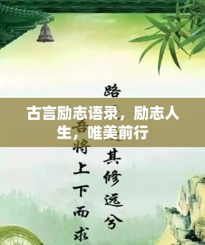 古言励志语录，励志人生，唯美前行