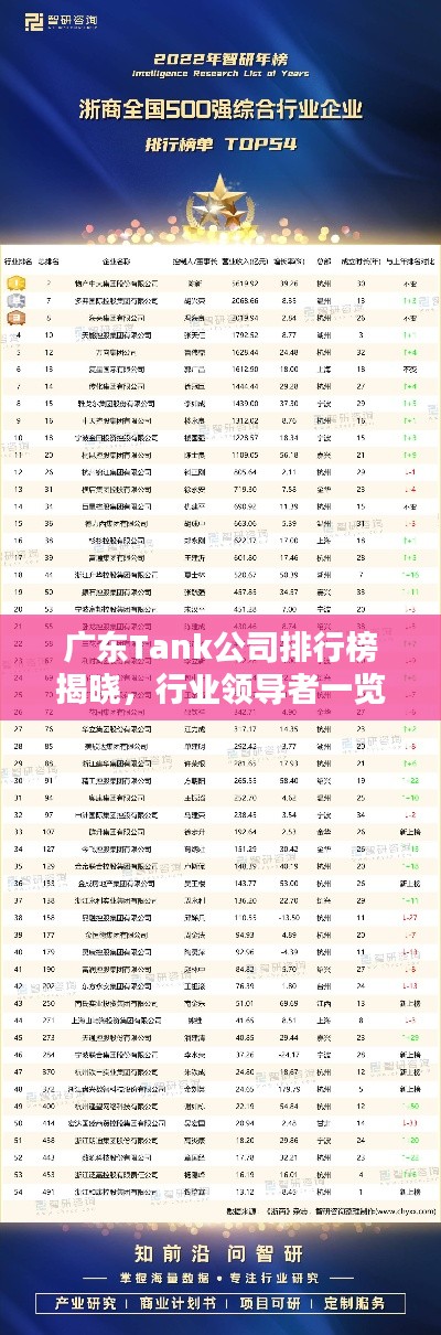 广东Tank公司排行榜揭晓，行业领导者一览无余