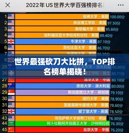 世界最强砍刀大比拼，TOP排名榜单揭晓！