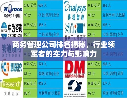 商务管理公司排名揭秘，行业领军者的实力与影响力