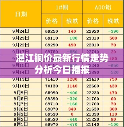 湛江铜价最新行情走势分析今日播报