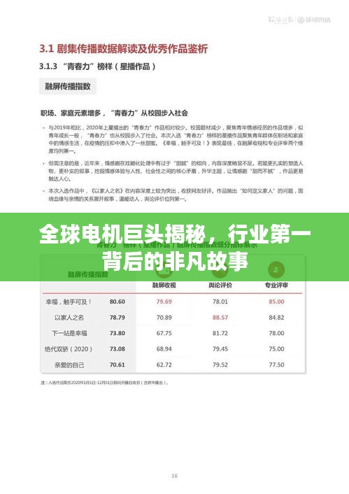 全球电机巨头揭秘，行业第一背后的非凡故事